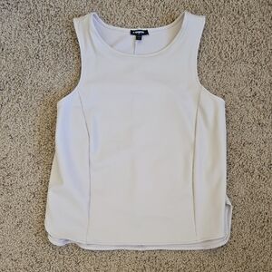 Express Faux Leather Cream Sleeveless Tank Top